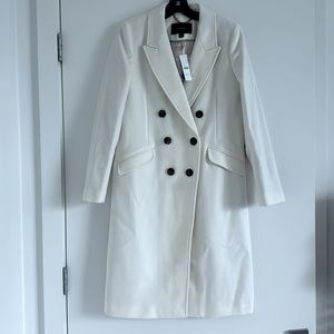 J. Crew Double Breasted Off White Coat 2